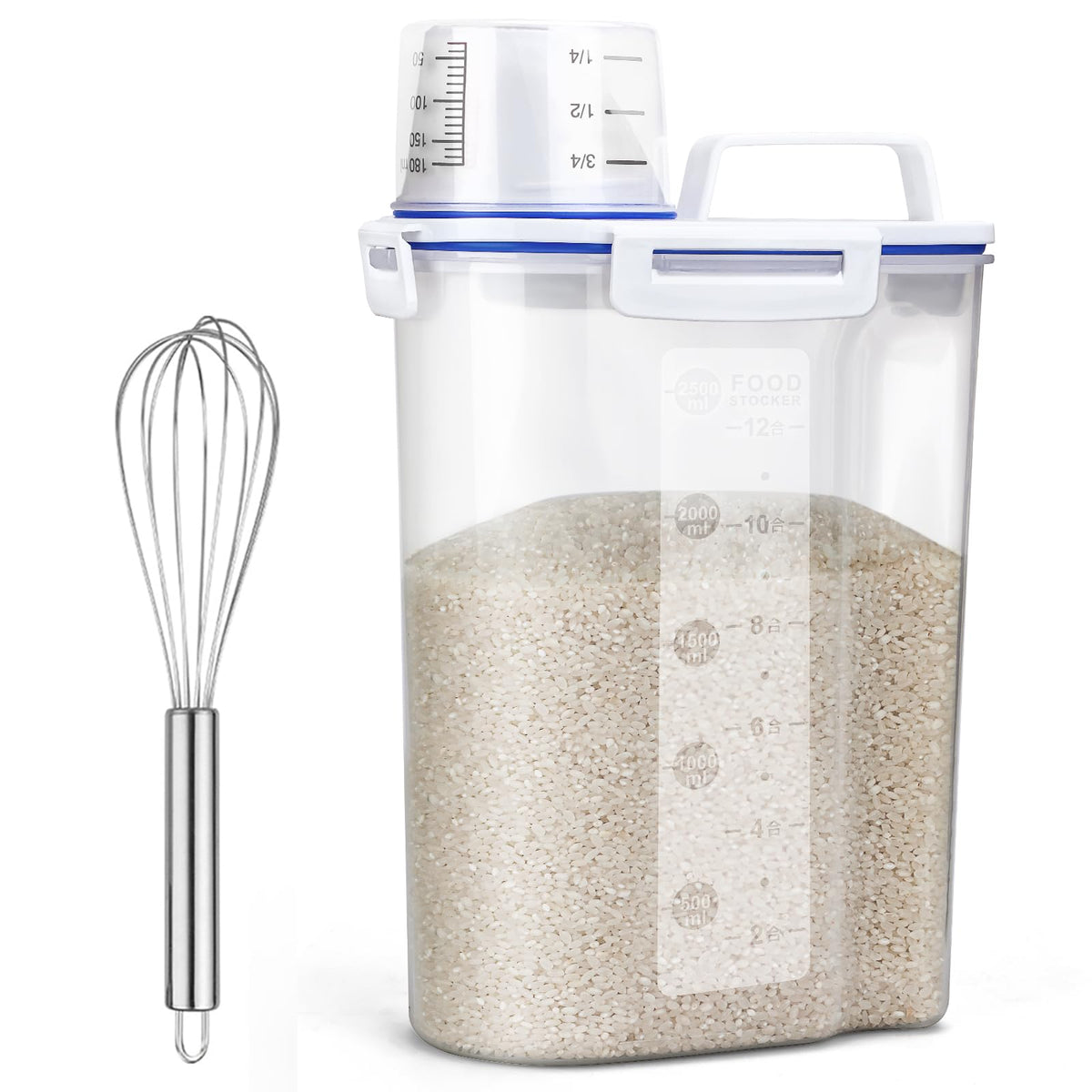 Uppetly Rice Airtight Dry Food Storage Containers, BPA Free - Image 1