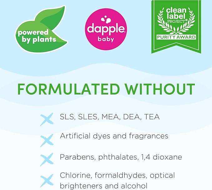 Dapple Baby Bottle Soap, Hypoallergenic Dish Soap for Baby Bottles, Powered by Plants, Lavender, 16.9 Fl Oz (Pack of 3)