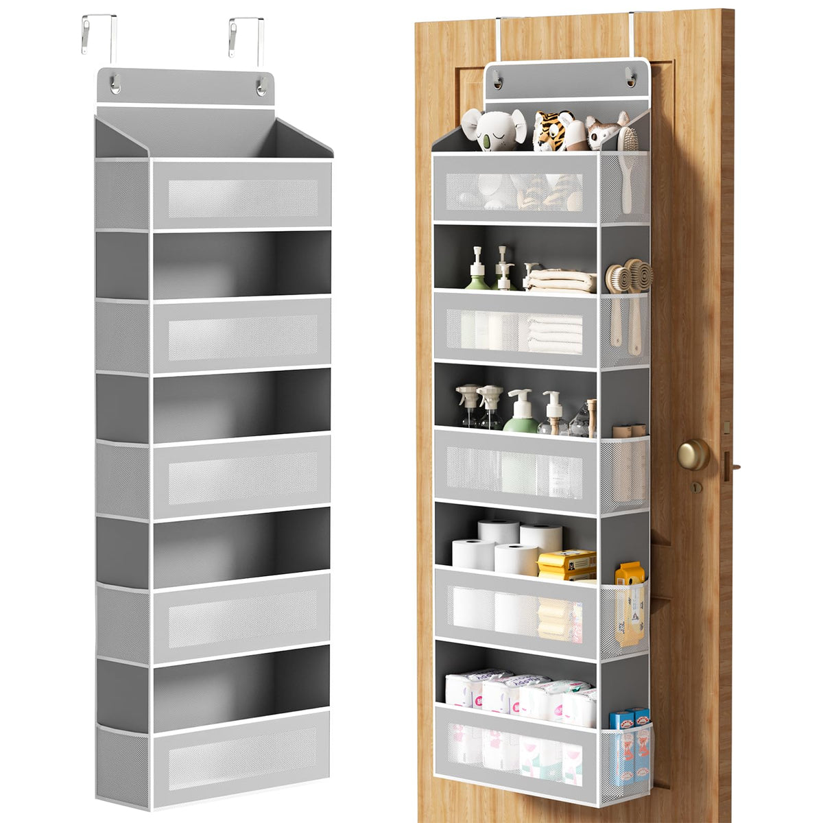 Over The Door Organizer, Over the Door Storage with 5 Large 10 - Image 1