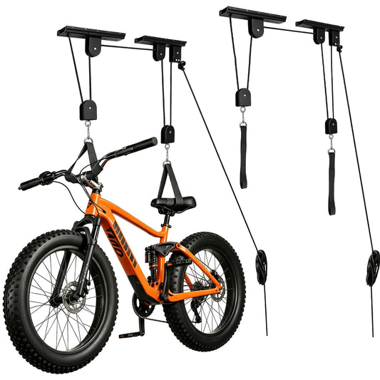 Bike Hoist for Garage Ceiling，Heavy Duty Ebike Pulley | Garage Storage - Image 1
