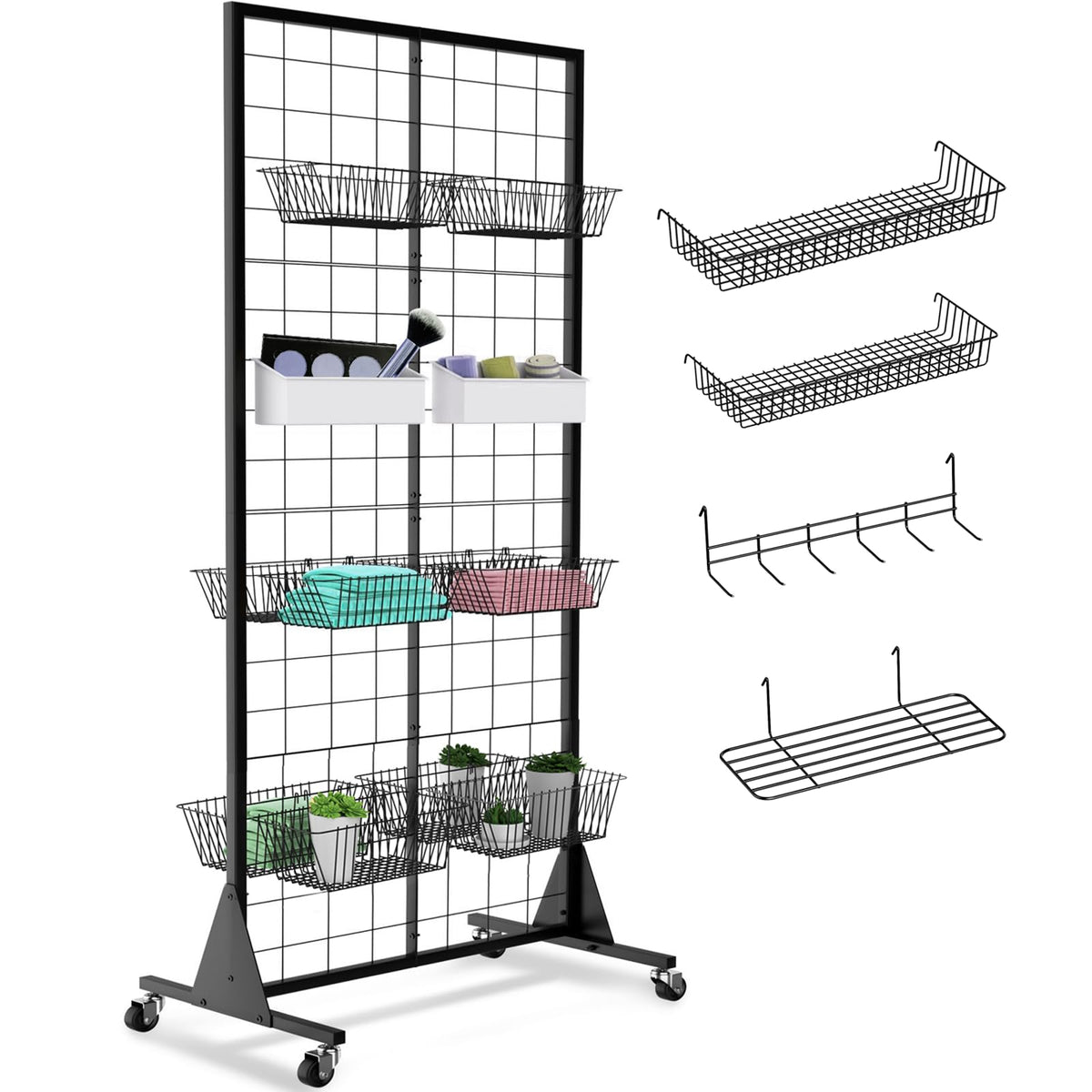 1-Pack Grid Wall Panels, 2' X 5.5' Ft Gridwall Panel Display - Image 1