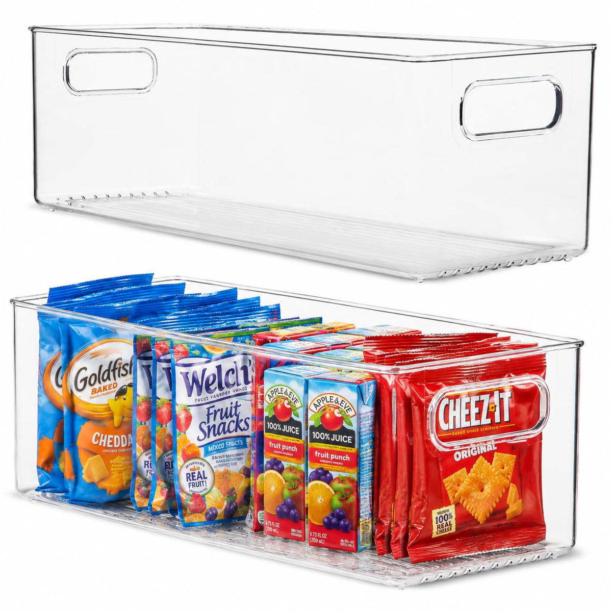 primebox Plastic Food Storage 2 Pack Clear Container Bin - Image 1