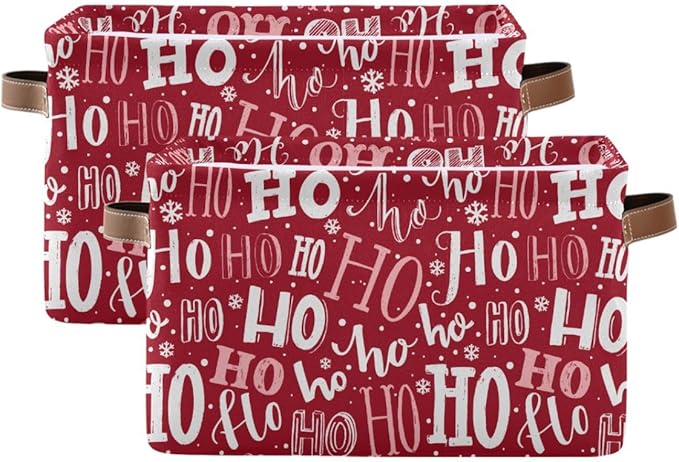 Christmas Rectangular Storage Basket Organizer Bin Shelf Baskets For Clothes Gifts For Home Office Dorm