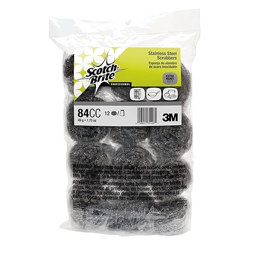 Scotch-Brite Stainless Steel Scrubber 84CC, 1.75 Oz