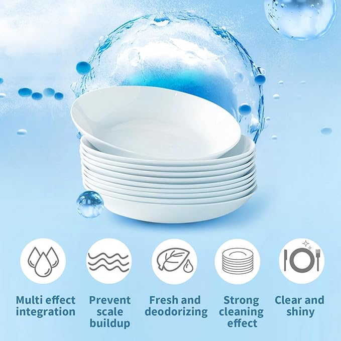 Daily Use Dishwasher Tablet 24 Pack Deep Cleaning Descaler for Dish Washer Machine Heavy Duty Limescale Remover