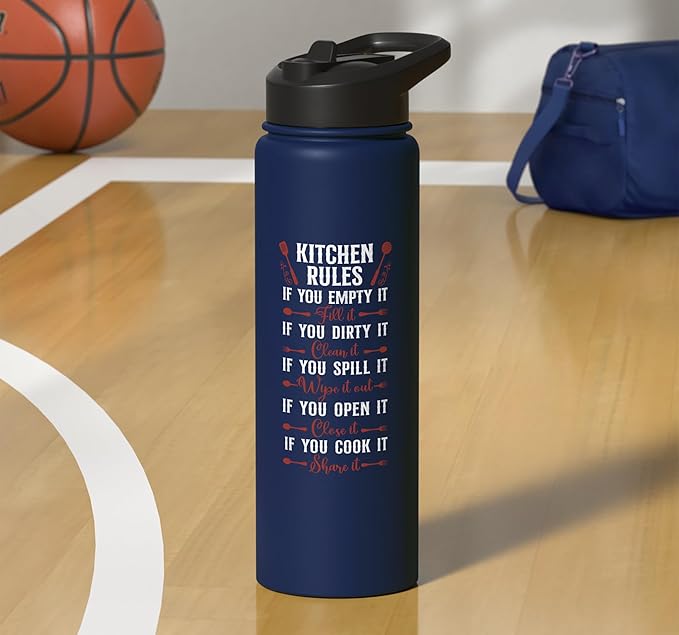 Cooking Cook Kitchen Chef Stainless Steel Insulated Water Bottle