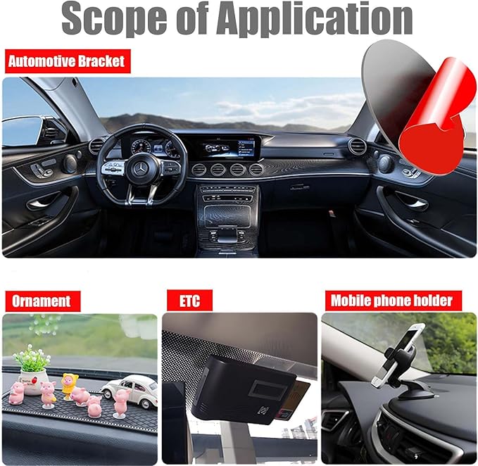 Sticky Adhesive Pads for Car Magnetic Phone Holder, 8pcs 2.2" Circle Heat Resistant Double Sided Tape Replacement for Dashboard Cell Phone Mount & Mini Dash Cam Base (Round 2.2'')