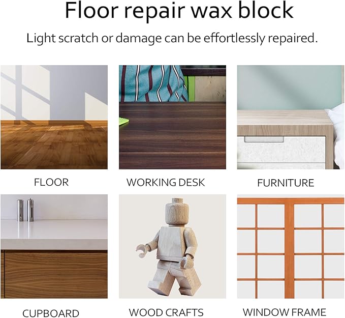 Floor Repair Kit, 11 Colors Wax Sticks and Heat Pen Floor Worktop Floor Furniture Repair Kit for Wooden Door, Floor, Table (Only Consumable)