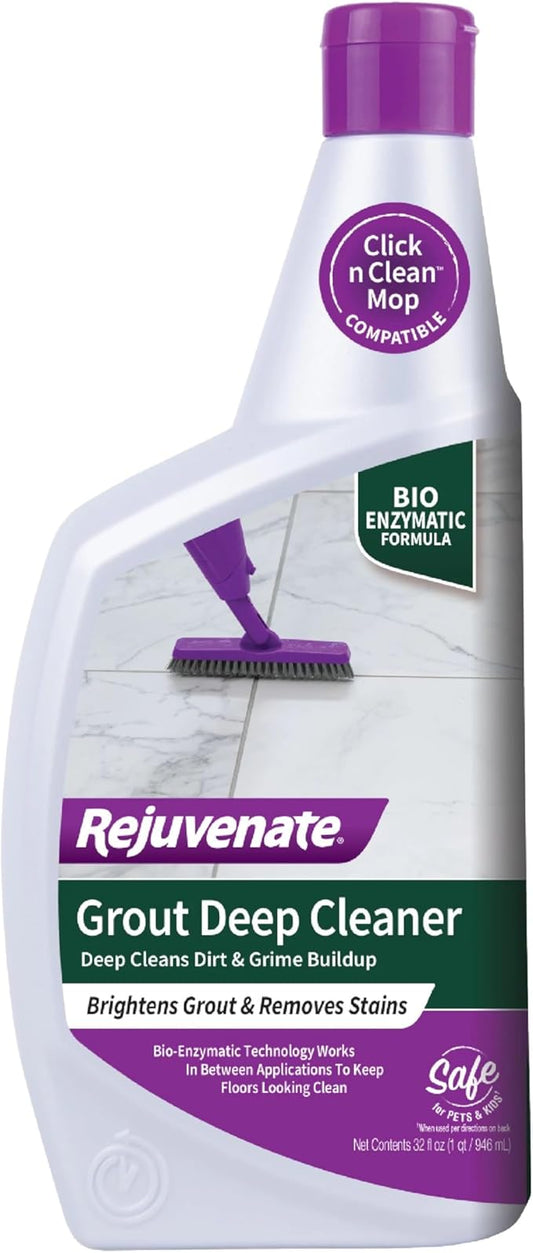 Rejuvenate Grout Deep Cleaner Cleaning Formula Instantly Removes Years of Dirt Build-Up to Restore Grout to the Original Color (32 fl oz x 2 Pack)