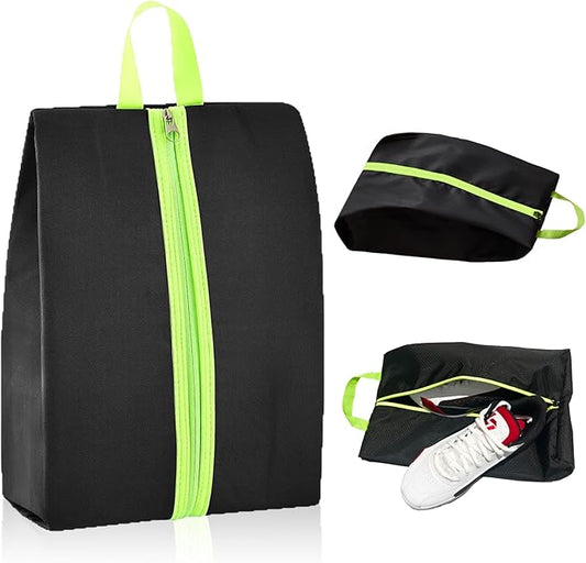 Smell Proof Shoe Bags for Travel & Sports,Odor-Absorbing Cleat Bags,Water-Resistant Shoe Organizer for Gym, Soccer, Golf,Tennis (Fits US Size 14, Lightweight & Durable)