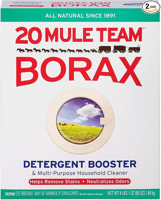 20 Mule Team Borax Natural Laundry Booster, 65 oz (2 Pack)