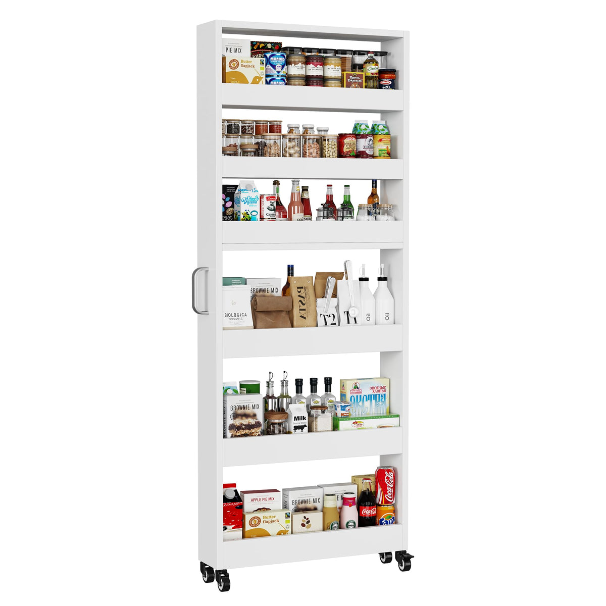 Slim Storage Cart, Lightweight 6 Tier Metal Rolling | All Products - Image 1