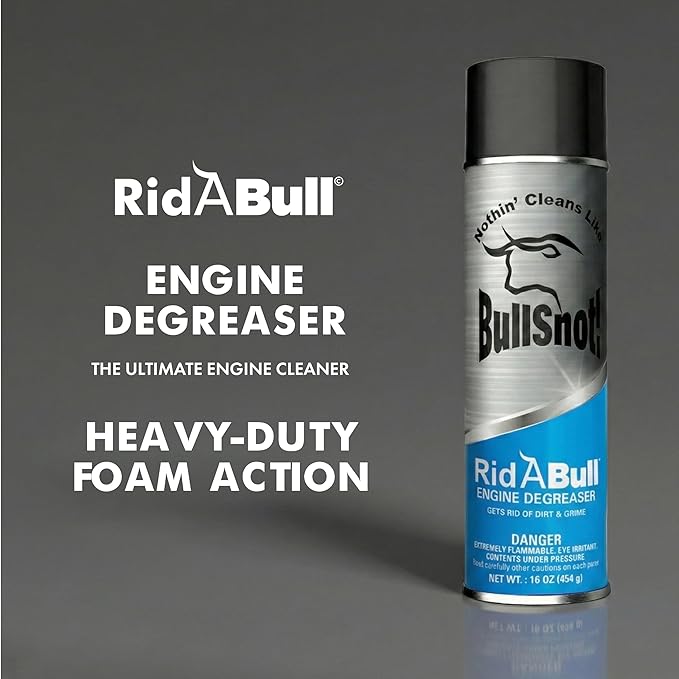 RidABull Pro Degreaser - Premium Cleaner - Foaming Multi-Surface Cleaner for Grease, Oil, Glue & Tape, Professional Strength, Residue-Free, Made in USA – Heavy Duty Automotive Degreaser