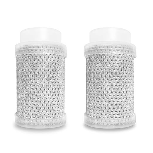 Hillien [Upgraded Version] Long Lasting Carbon Fiber Filter Replacements for Bathroom and Kitchen Faucet Water Filter -2Pcs