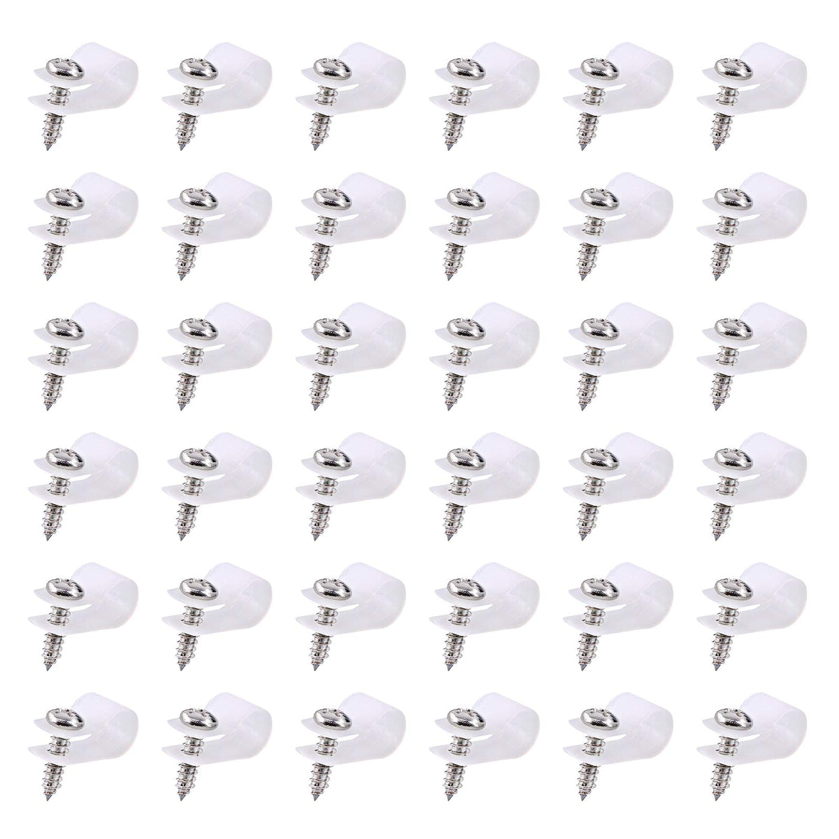 Swpeet 60 Pack White 5/16 Inch Nylon Plastic R-Type Cable - Image 2