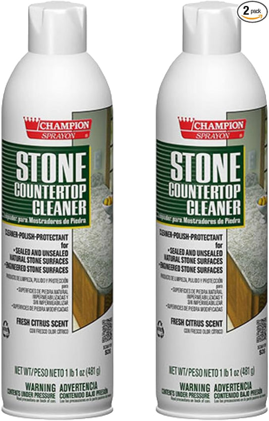 Champion Sprayon Stone Countertop Cleaner. 2-19 oz. Net can.