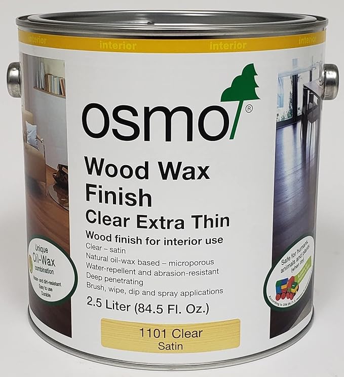 Osmo Wood Wax Finish Extra Thin, 1101 Clear - 2.5 Liter