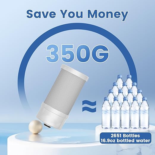 Vortopt Faucet Water Filter for Sink, Mechanical Switch Button,350 Gallon Water Purifier for Sink, NSF Certified to Reduces Chlorine and Bad Taste with One Replacement, T5-Black.