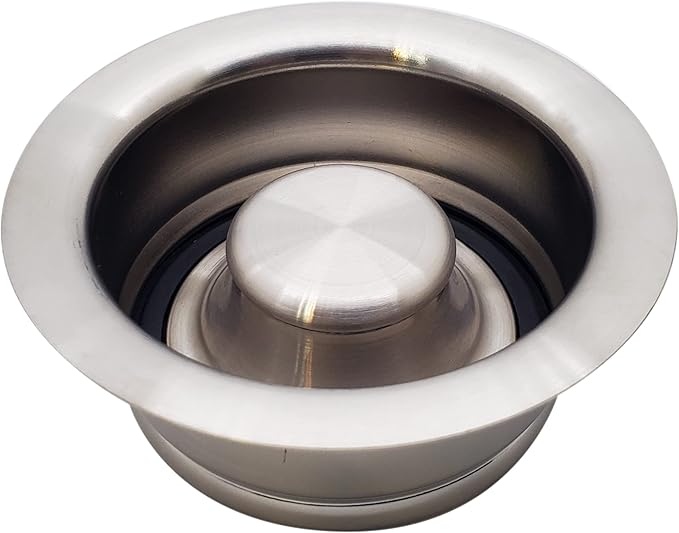 Westbrass D2155-07 Wing Nut Style Large Kitchen Basket Strainer with Waste Disposal Flange and Stopper, Satin Nickel