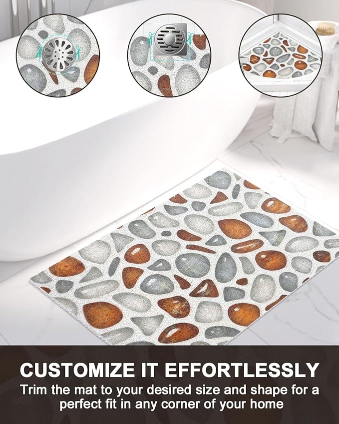 Bathtub Mat Non Slip: Anti Slip Shower Mat, Quick Drying Bath Tub Mats, Soft PVC Loofah Foot Massage Shower Floor Mat, Bath Mat for Shower, Tub, Bathroom, Floor, Kitchen, Pool, Hotel