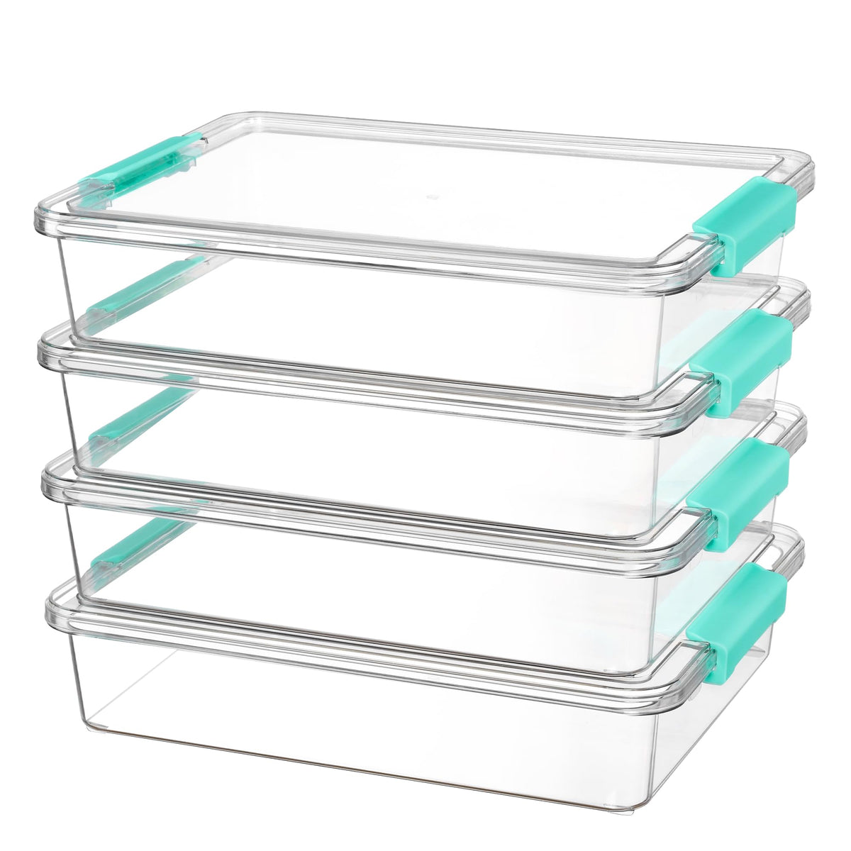 Vtopmart 4 Pack 6 Qt Plastic Storage Bins with Lids, | All Products - Image 1