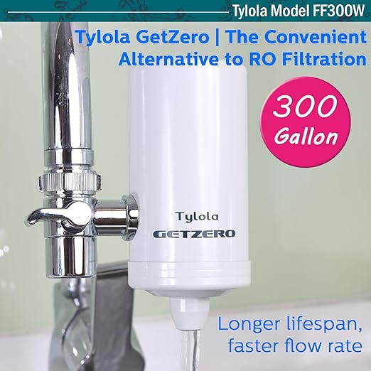 NSF Certified Kitchen Faucet Water Filter – Removes 99% Chlorine, Heavy Metals & Impurities, Premium Stainless Steel, Easy Installation, Long-Lasting, by Tylola