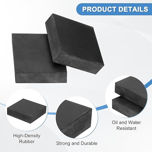 8-Pack Rubber Anti Vibration Pads 2" Non-Slip Square Vibration Isolation Pads Anti Noise Shock Absorbing Mats for Washing Machine/Dryer/HVAC/Air Conditioner [ 0.6" Thickness]