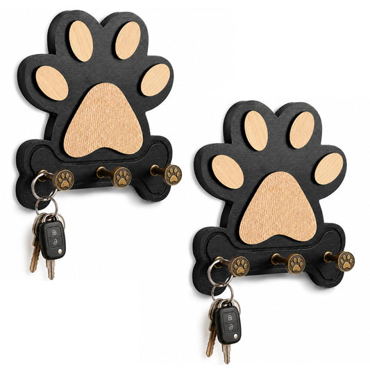 1 Pack Dog Leash Holder for Wall, Wooden Key Holder Wall - Image 1