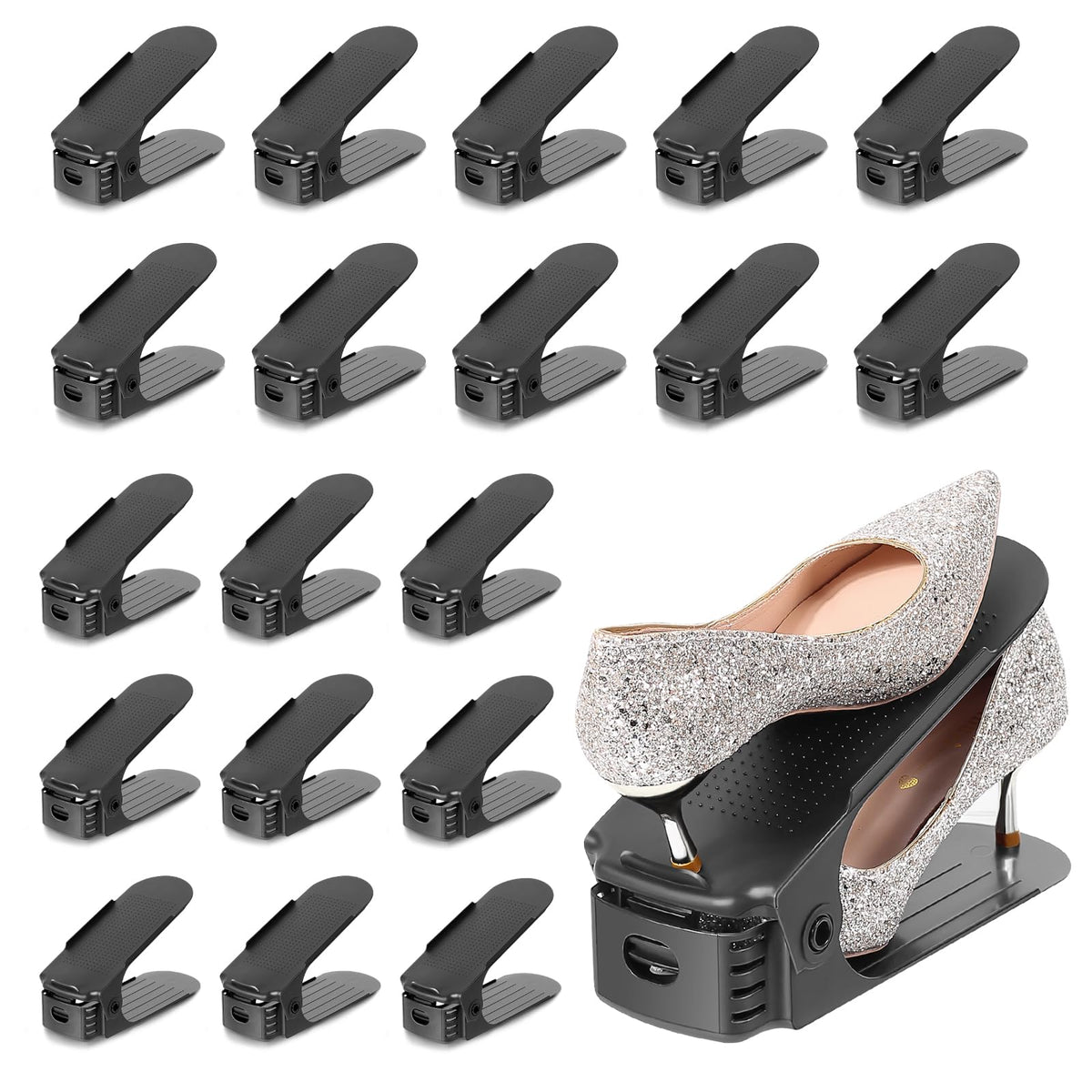 TOPNEW 20 Pack Shoe Slots Organizer Shoe Stacker Space Saver 50% - Image 1