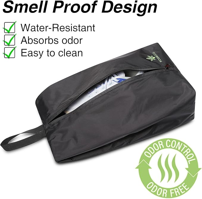 2Pcs Smell Proof Cleat Bag - Athletic Soccer & Golf Shoe Bag for Smelly Cleats and Gym Shoes | Durable, Water-Resistant, and Easy to Clean