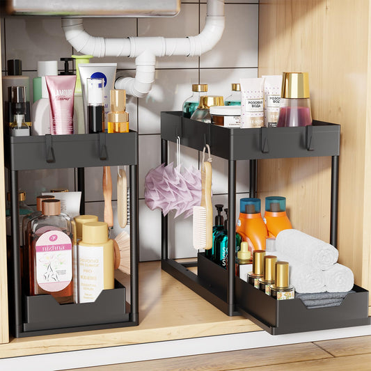 Simple Trending Under Sink Organizer 2 Pack, Sink Pull-Out - Image 1