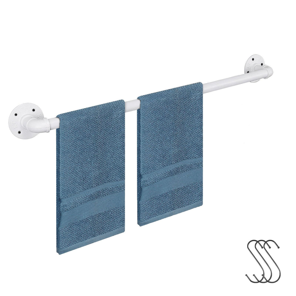 Industrial Pipe Towel Rack Towel Bar, Heavy Duty Wall Mounted - Image 1