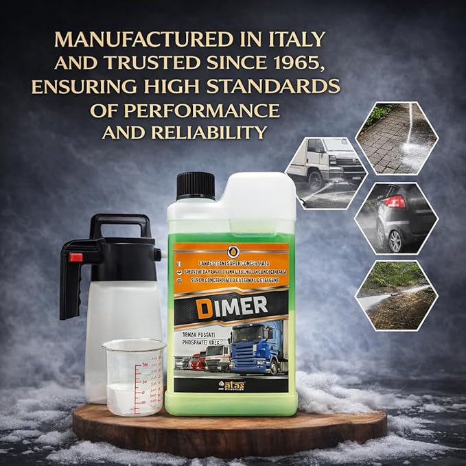 ATAS Dimer 900ml – Heavy-Duty All-Purpose Cleaner & Degreaser | Ultra-Concentrated Industrial Strength for Grease, Oil, Grime on Engines, Tires, Tools & Machinery