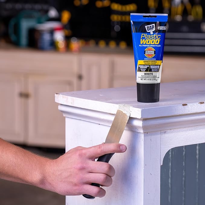 DAP Plastic Wood All Purpose Latex Wood Filler, White, Packaging May Vary,6 Oz (Pack of 2)
