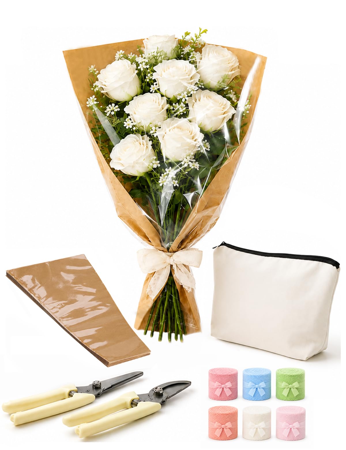 Zebrabox 56 Pcs Wedding Flower Bar Kit with Bouquet - Image 1