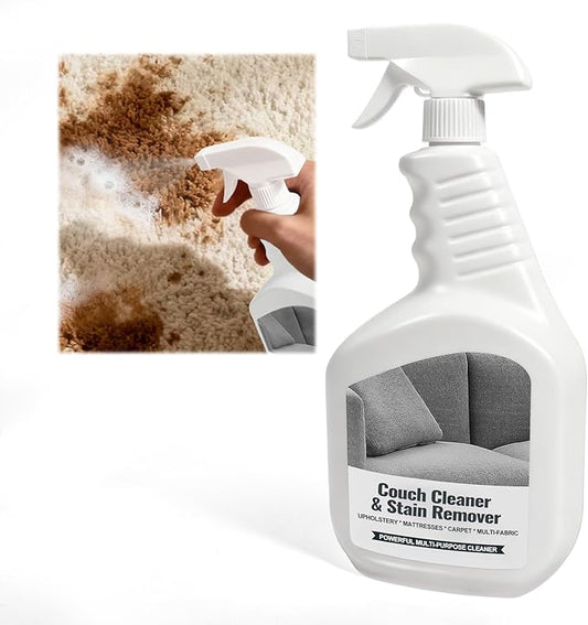 Couch Cleaner & Stain Remover Spray: Strength Multi-Surface Upholstery Cleaner - Pet-Safe Non-Toxic Quick-Drying for Fabric Sofas Carpet Furniture Couches & Car Interiors