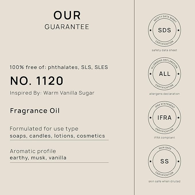 VINEVIDA [32oz] Warm Vanilla Sugar Fragrance Oil for Candle Making and Soap Making - Premium Candle Scents for Soy Candles
