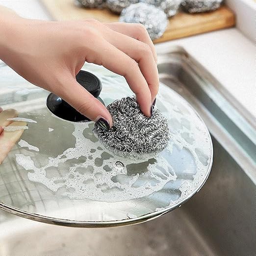 Stainless Steel Scouring Pads, 20 Pack Heavy Duty Scrubbers for Kitchen, Pots, Pans, Bathroom