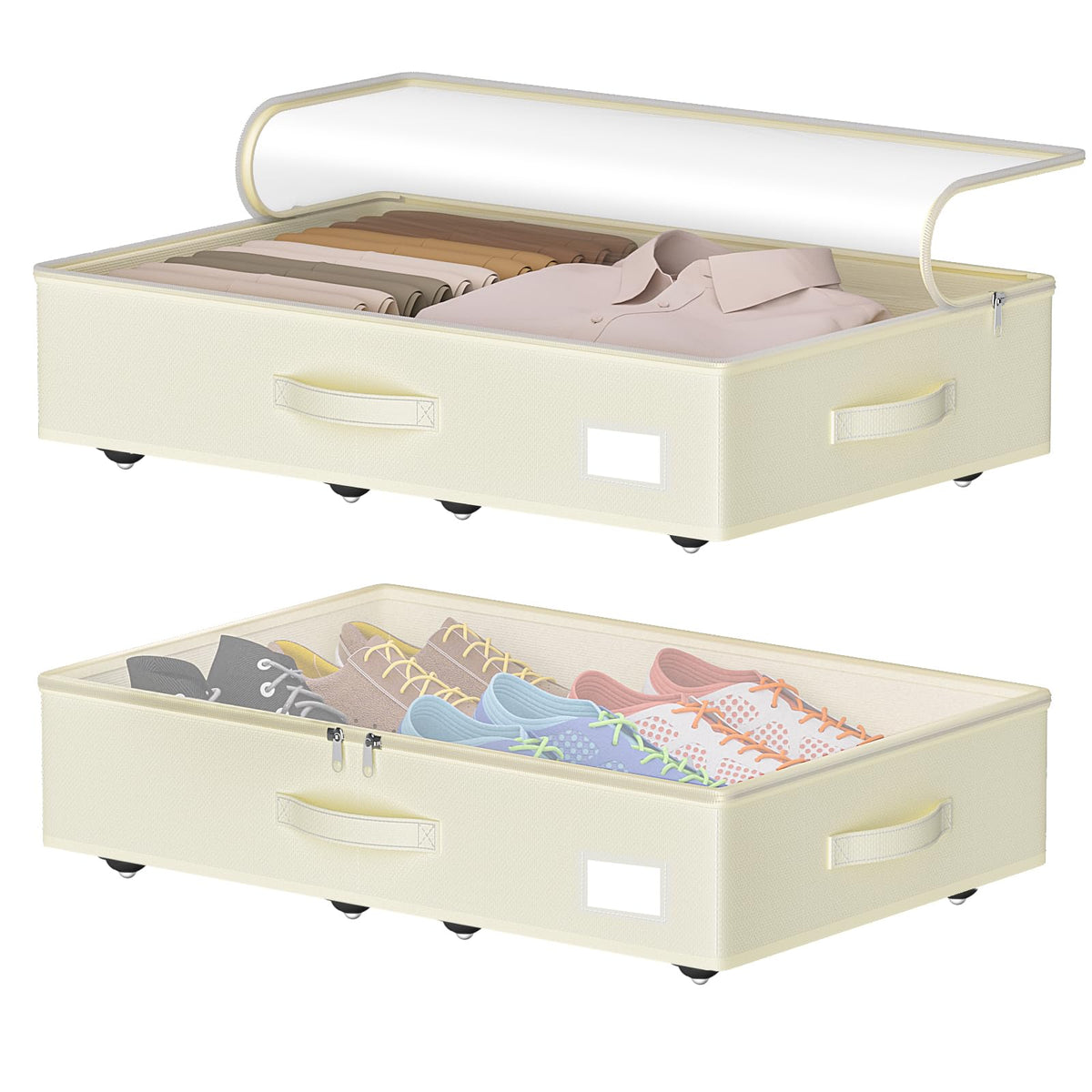 EE-RoomWorld Under Bed Storage with Wheels，5.5 inches - Image 1