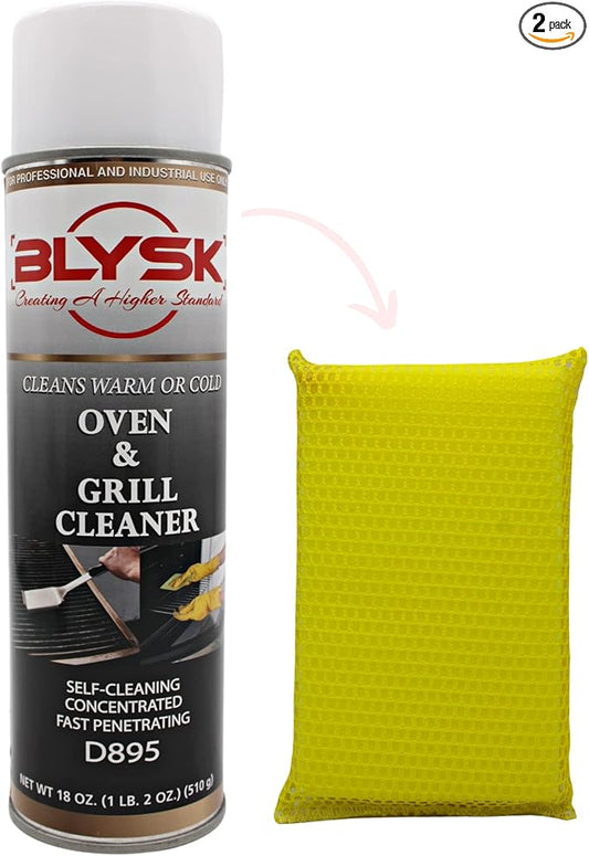 Oven & Grill Cleaner(18oz) heavy duty, fast penetrating, concentrated cleaner, oil & grease remover and all purpose sponge