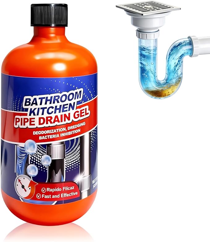 Pipeline Dredging Agent, Pipe Dredge Drain Cleaner, Powerful Liquid Drain Opener & Toilet Clog Remover and Cleaner for Shower Pipes or Sink Drains, 500ml
