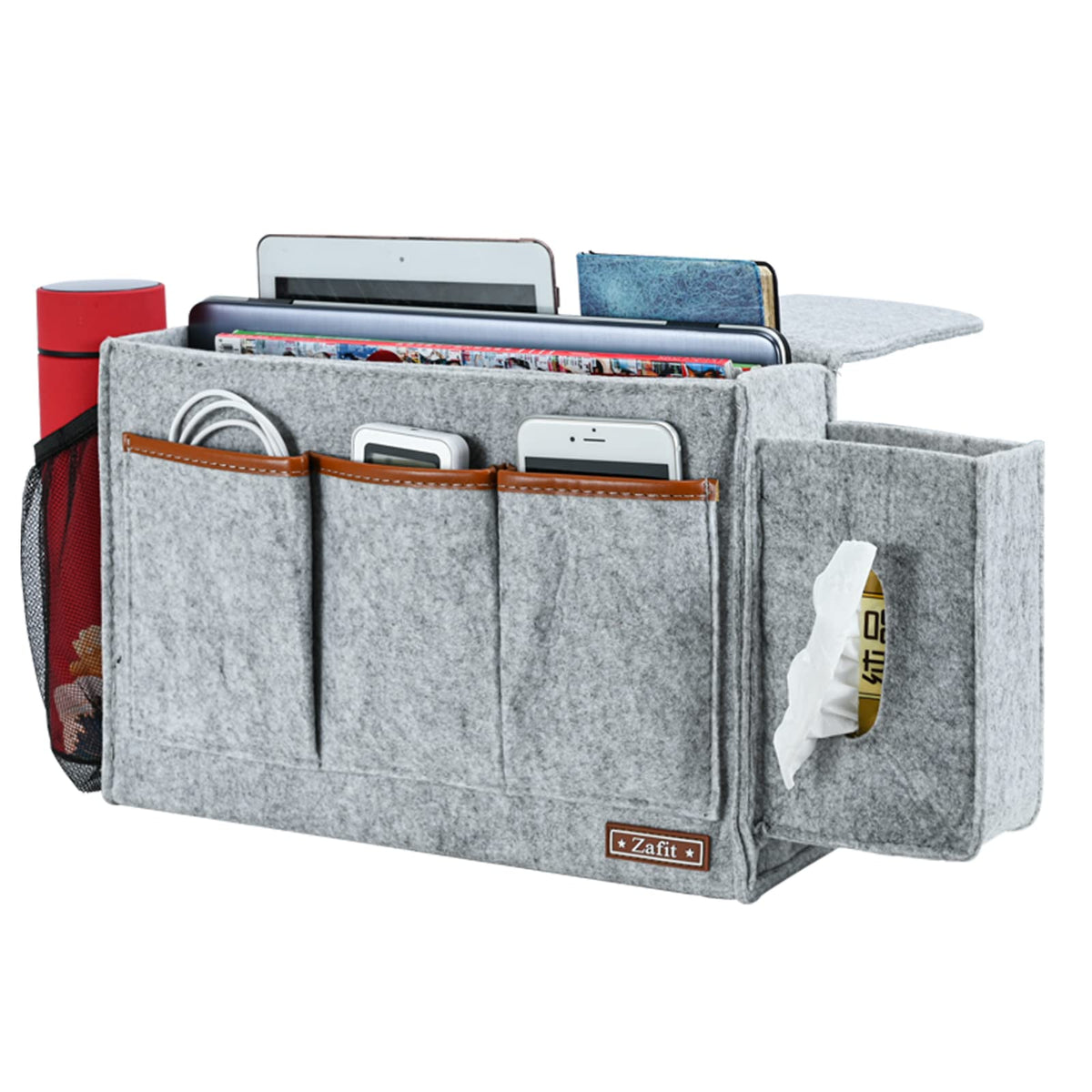 Zafit Bedside Caddy, Large Size Bedside Storage Organizer - Image 1