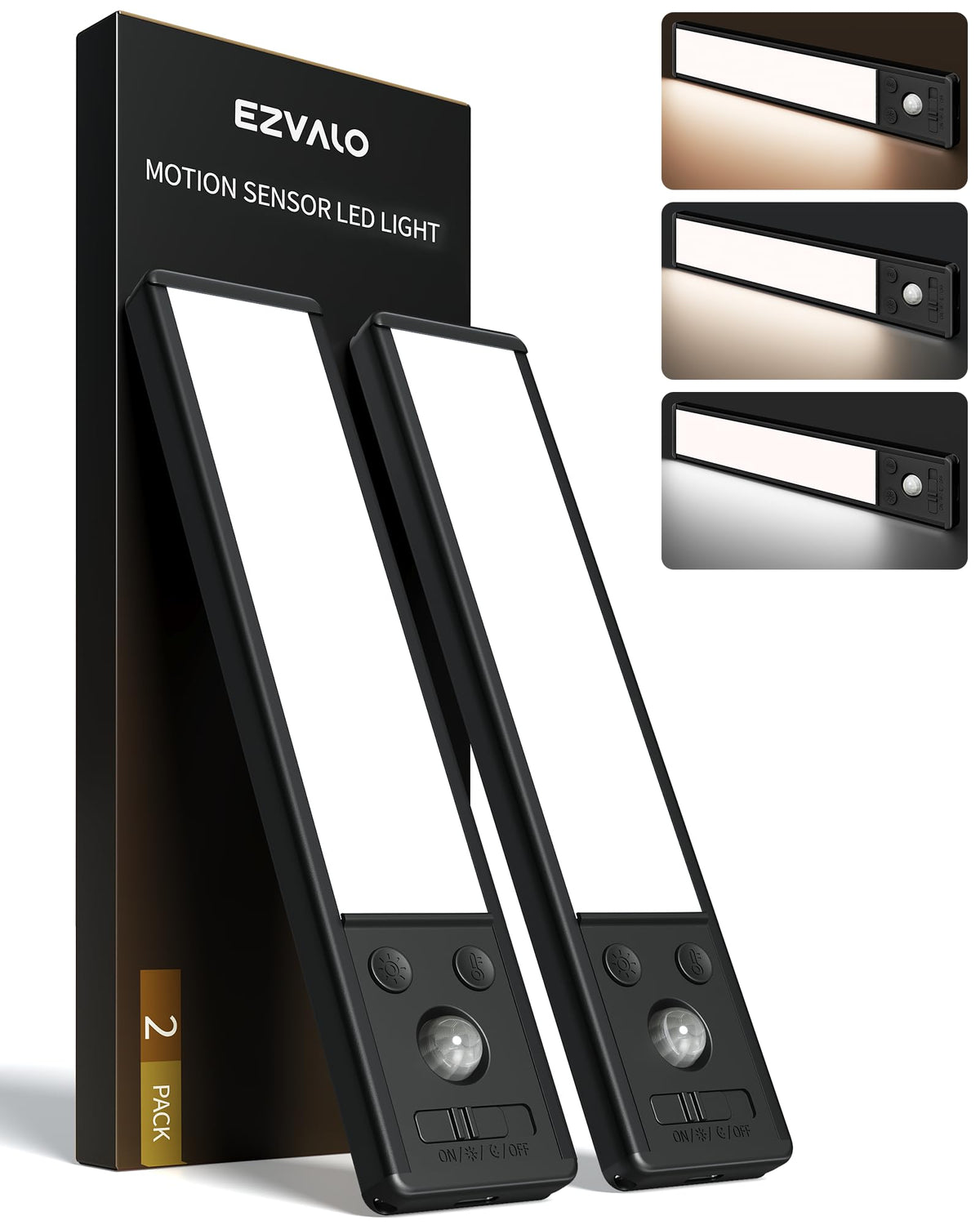 EZVALO 8" Under Cabinet Lighting, 2400mAh USB-C Rechargeable - Image 1