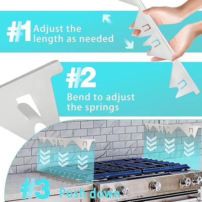 2Pcs Stainless Steel Stove Gap Fillers, Adjustable Kitchen Stove Counter Gap Cover Range Trim Kit for Kitchen Countertop