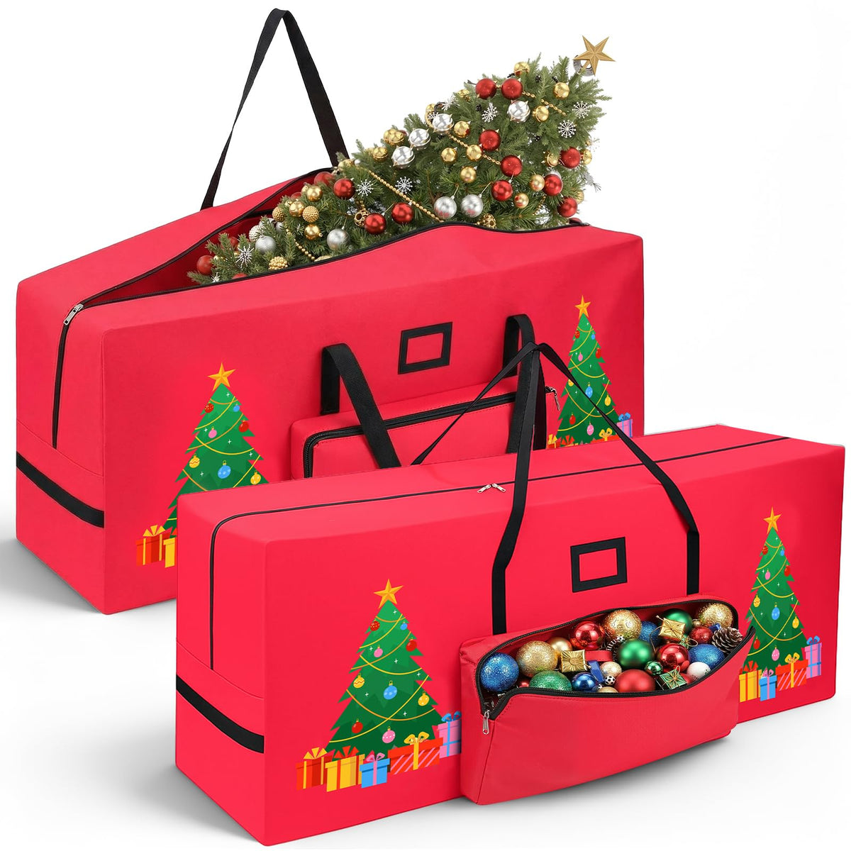 2 Pcs Christmas Tree Storage Bag for 7.5 ft Xmas Tree - Image 1