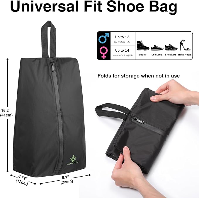 2Pcs Smell Proof Cleat Bag - Athletic Soccer & Golf Shoe Bag for Smelly Cleats and Gym Shoes | Durable, Water-Resistant, and Easy to Clean