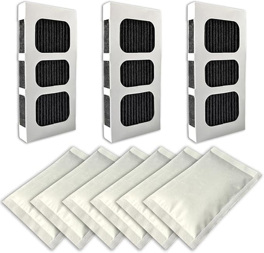 3 Packs PAULTRA2 Pure Air Filter & 6 Packs PK-1 (FRPAPKRF) Refrigerator Filter Compatible with Frigidaire Pure Air Ultra II