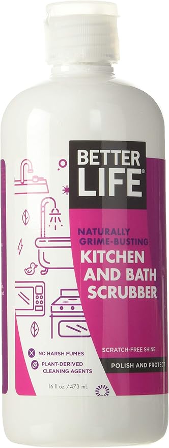 Better Life Sink Cleaner, Stainless Steel Sink Cleaner, Kitchen and Bath Scrubber, Tub and Tile scrubber, 16 Ounce, Pack of 1