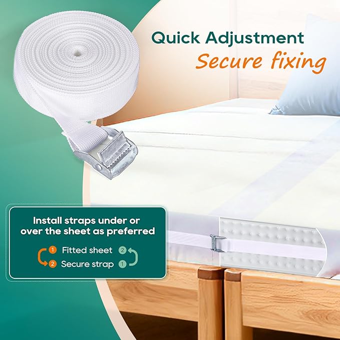 3-in-1 Bed Bridge Twin to King Converter Kit with Attached Fitted Sheet | Split King Gap Filler for Adjustable Bed & Bed Gap Filler | Twin to King Daybed Gap Filler | Washable Cover | 78"x75"