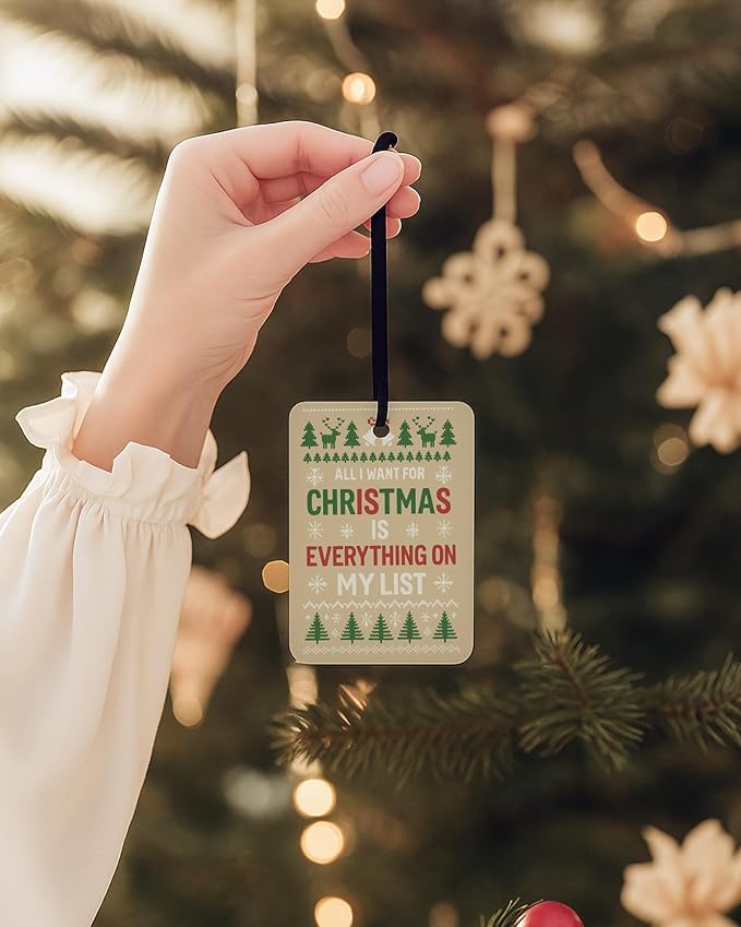 Merry Christmas Berry Car Air Freshener 4 Pcs, Classic Christmas Snowflake Gingerbread Hanging Air Freshener for Cars Closet Drawer Books, Cute Girly Car Accessories Mirror Decor for Women